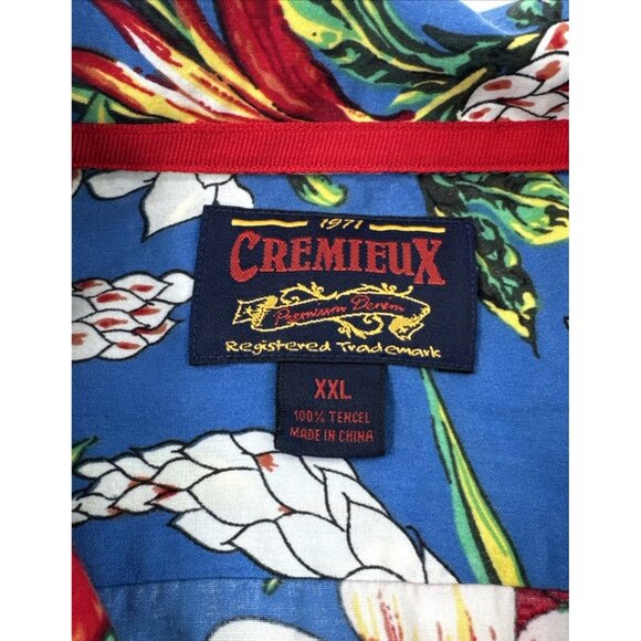 Daniel Cremieux Hawaiian Shirt Mens 2XL Tropical Leaves Hibiscus Vacation Travel - Picture 4 of 10
